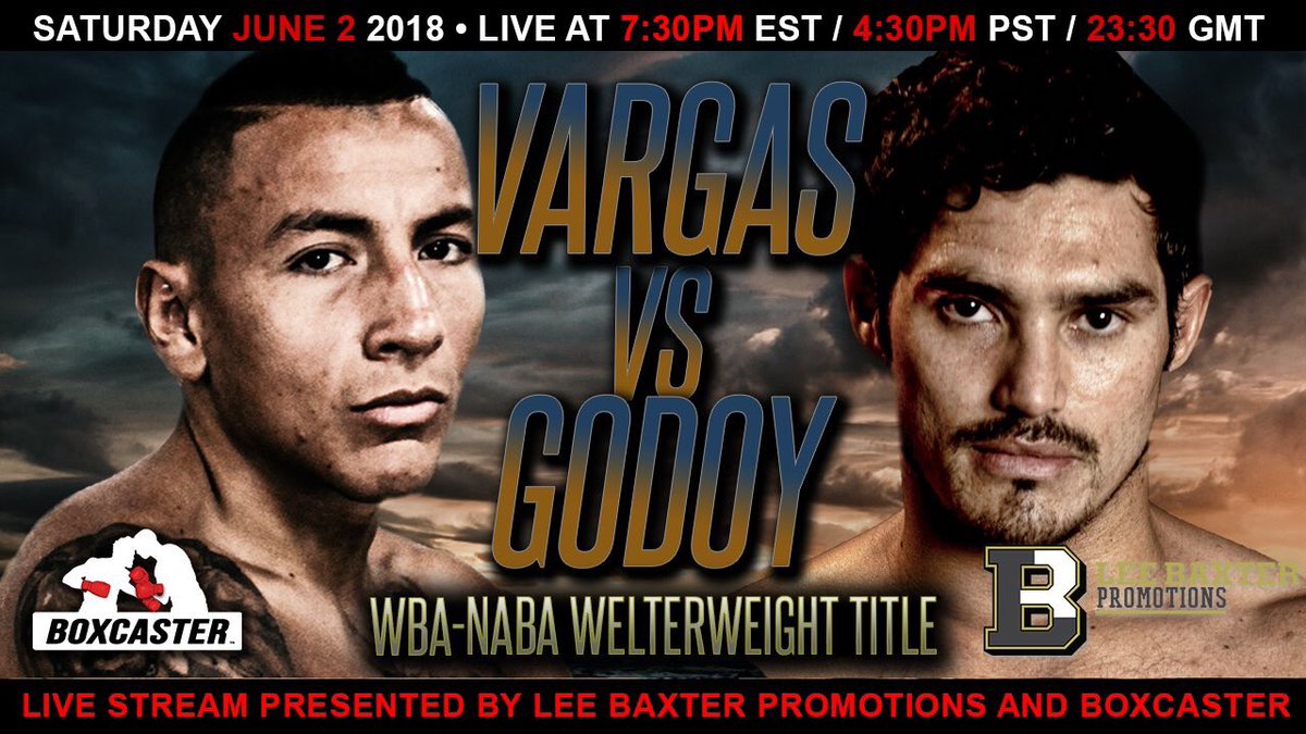 BoxingWorldX's tweet photo. JUST 3 HOURS AWAY! Samuel Vargas vs. Mauro Godoy! | Free Championship Boxing | Watch here: https://t.co/Lge1u1RVU0 | .@s_vargas_ @LeeBaxterBoxing @AdamHarrisbox @sccniagara #Boxing #Boxcaster #NiagaraFalls #June2nd #CanadaBoxing #Columbia #BoxingLive https://t.co/yv5guPLXKB https://t.co/LdDu7dZyVi