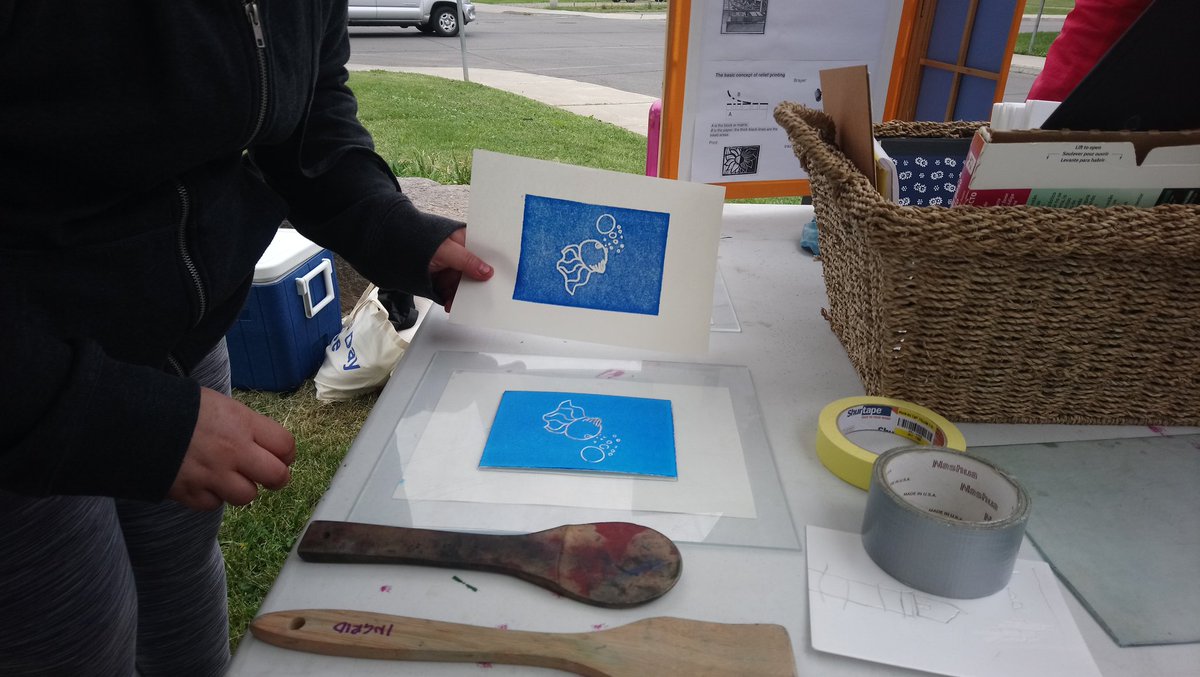 PipelineTrail's tweet photo. Across the Street happening now at Dunsmure &amp; Province St N. Make a print and take it home #HamOnt #100in1dayham https://t.co/D41lvqeLtq
