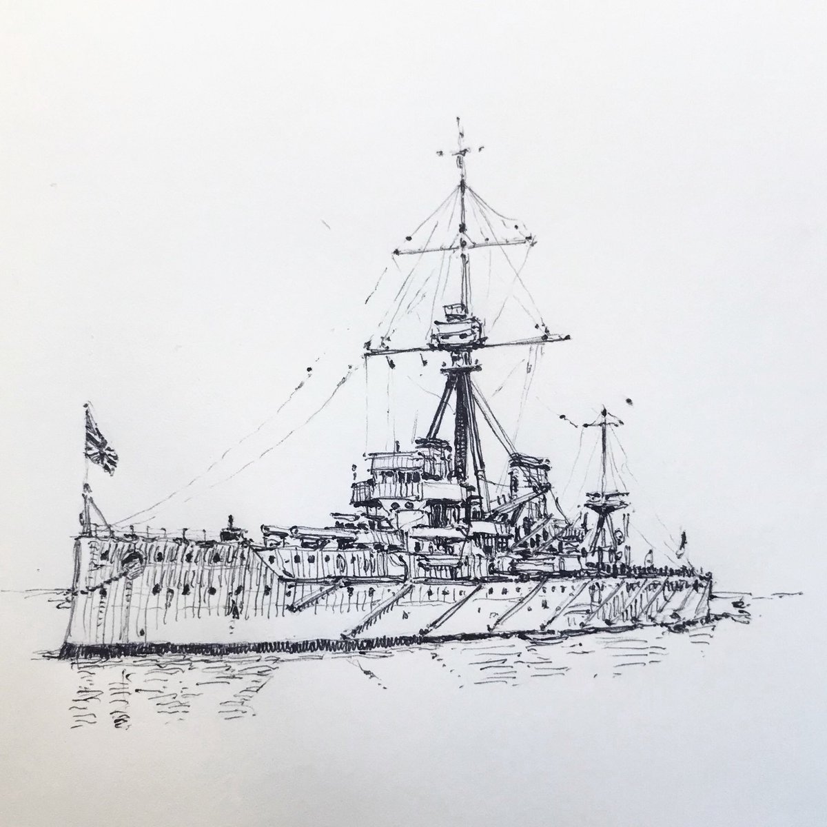 Battleship Drawing - Carinewbi