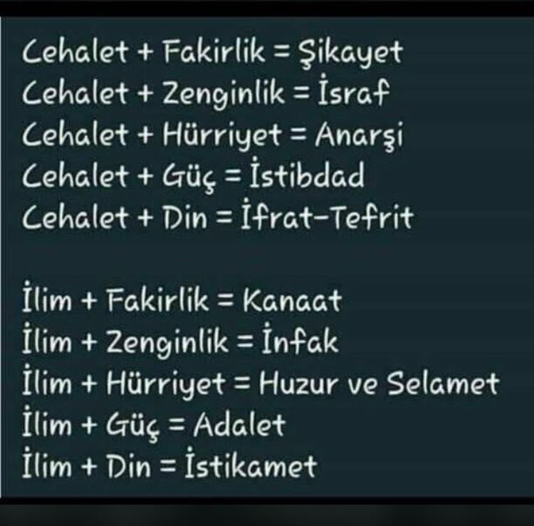 Cehalet bilgi azlığı veya yokluğu değildir. Asıl cehalet, hikmeti yanlış adreslerde aramaktır.

-Muhammedî Şuur ve Ahlâk Kitabından-