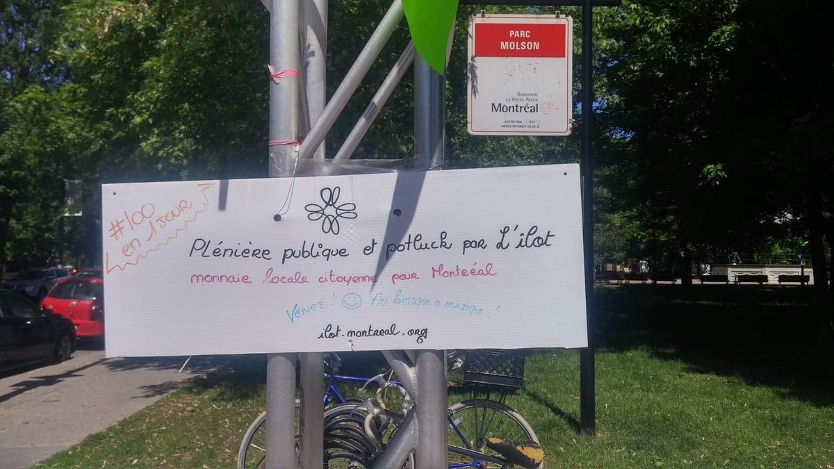 ilotmontreal's tweet photo. On est en place pour notre réunion dans le cadre de l’événement #100en1jour. Rendez-vous au kiosque du parc Molson. On vous attend ! https://t.co/X73K1AeRad