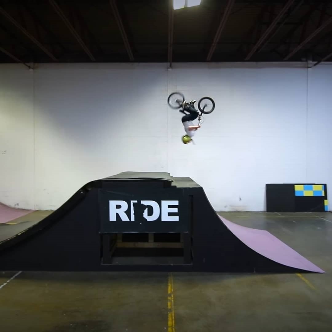 #RideTheFactory Repost @izbmx 

So pumped to have landed my first backflip @ridethefactory and that <a href="/dustingrice/">Grice</a> was there to get it on film! Check out the edit he made of my journey to finally getting my first blackflip done. Link is in my bio.  Special shout out and thanks ag