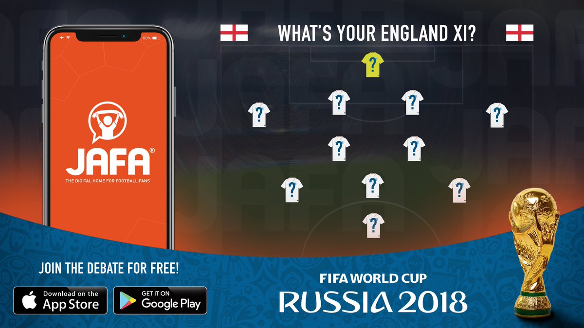 jafa's tweet photo. 🗣️ ‘What’s your @England starting XI for the World Cup?’ 🦁🦁🦁

Quote tweet this with your line-up and let us know your #JAFA…

For more #WorldCup news &amp; views download the free JAFA app today!
📲👉 https://t.co/VBC5ZqZLsh

#JustAFansAnalysis #ENGNGA https://t.co/OIGumHvovc