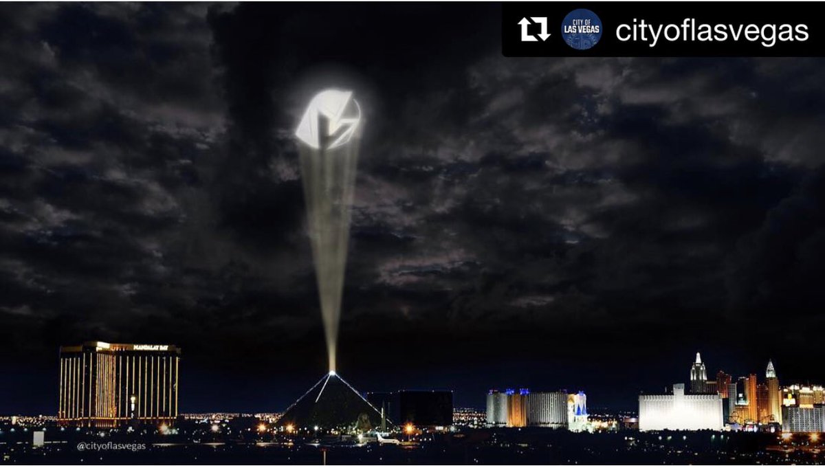 Thanks <a href="/CityOfLasVegas/">City of Las Vegas</a> for this great image. Only in #LasVegas! #goknightsgo #VegasGoldenKnights #nocaps #welovenumber5 #derykengelland