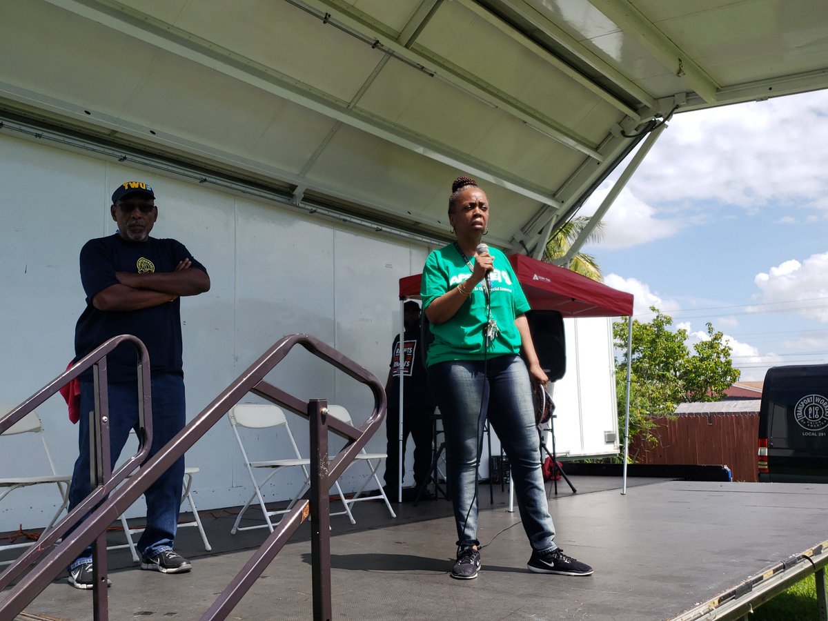 TWUlocal291's tweet photo. "Here to support you all and whatever you do!"  Janice Coakley  @AFSCME Local 3293 #voteforbettertransit #cluelesscarlos https://t.co/I32Ps6qSys