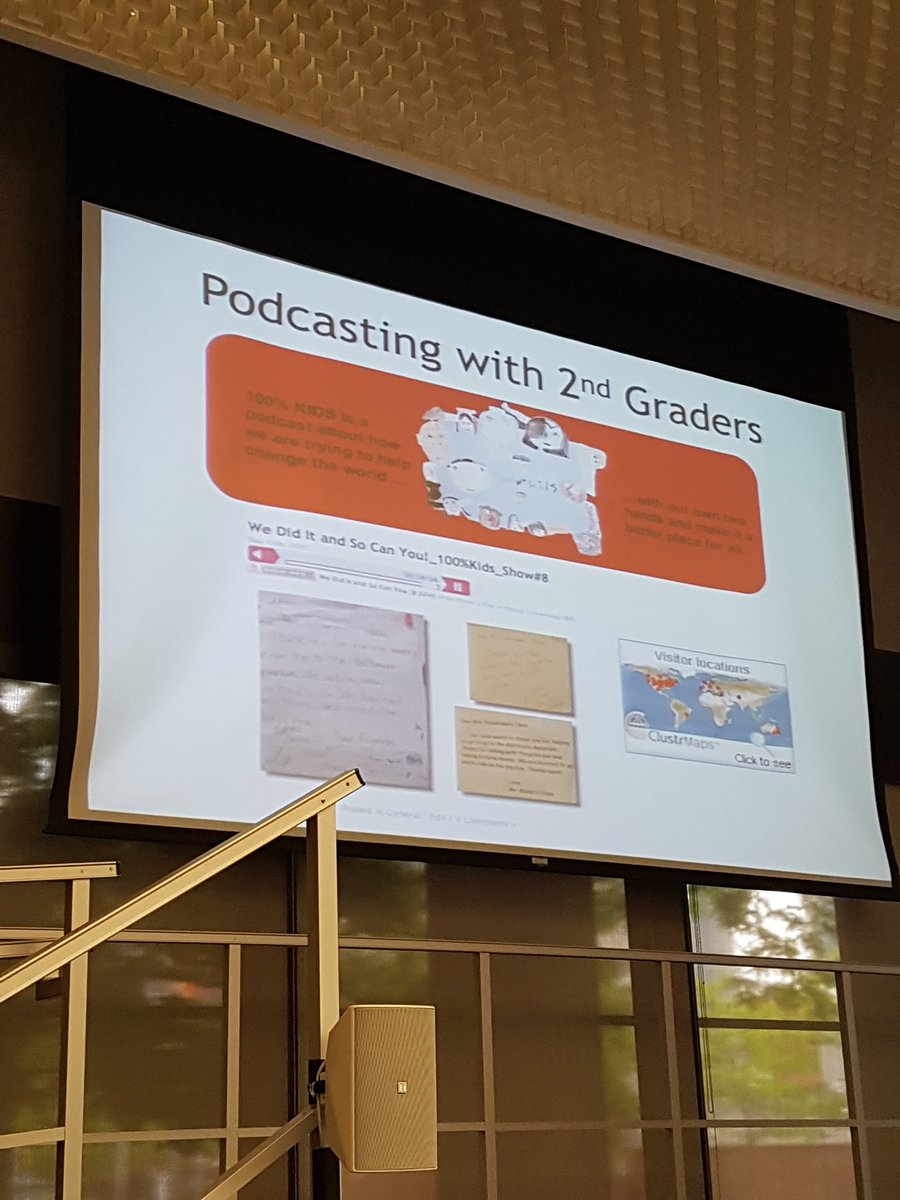 tywalkland's tweet photo. @clippodcast teaching us about podcasting with elementary students #TWPCritLit #TWP2018 #write4justice #teachersteachingteachers https://t.co/DEGCEXE4hz