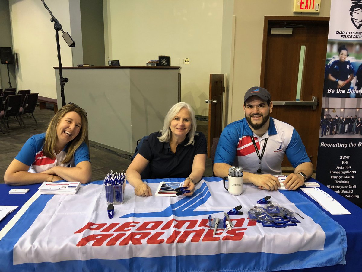 WorkforPiedmont's tweet photo. Hey CLT!  Want to come fly with us?  Come see us today at the Urban Initiative Job Fair (13925 Erwin Road, Charlotte, NC  28273.  We're hiring Ramp Agents, Gate Agents and Flight Attendants! #fly4free @CLTAirport https://t.co/nlMWPw4XW0