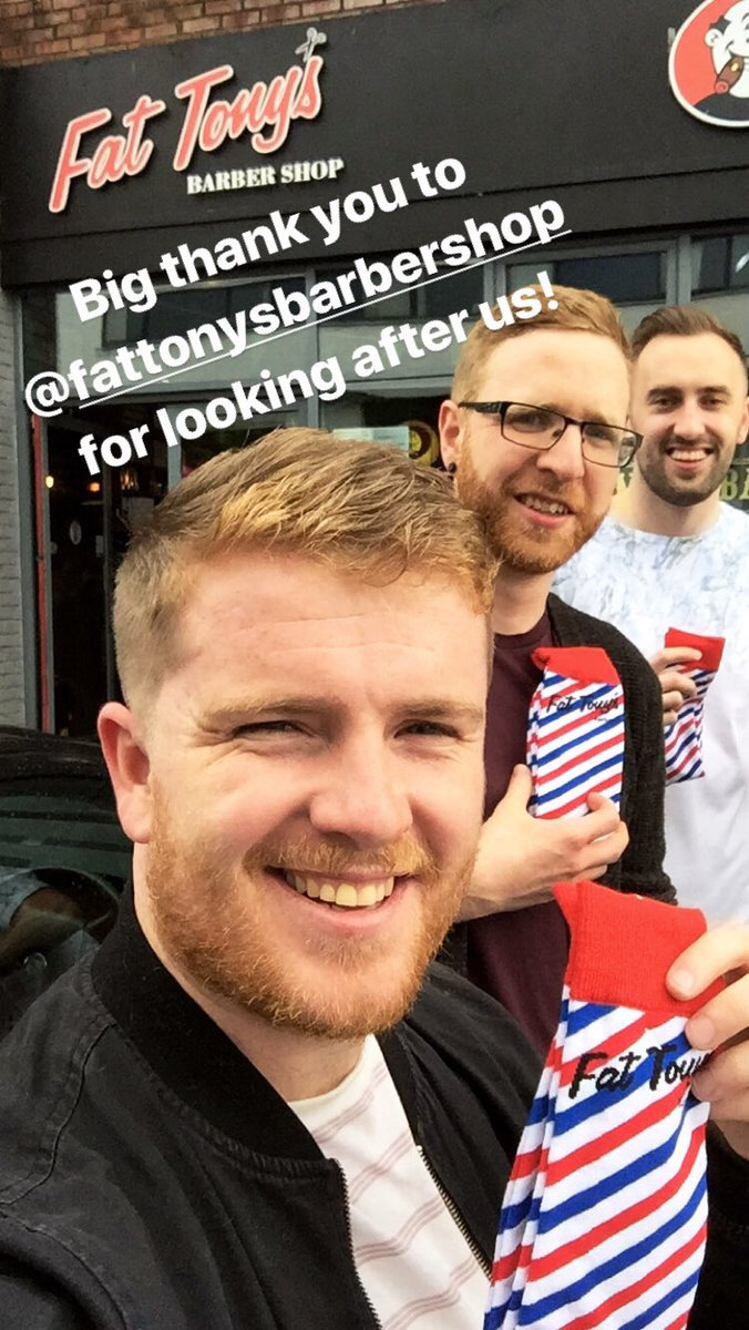Rofi_James's tweet photo. Shout out to @fattonysbarber for looking after us ahead of Fever Pitch Festival tomorrow! Catch us at 4:30pm on the B Stage! #irishmusicparty #festival #musicfestival #gig #feverpitch https://t.co/K9nF71qjWk