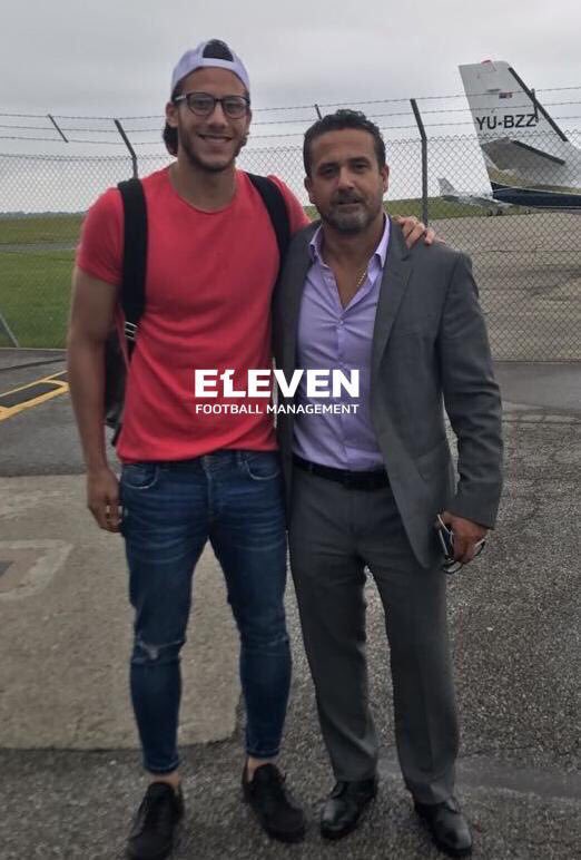 ElevenEleven's tweet photo. @RamadanSobhi alongside our CEO, Nader Shawky, on their way back to Italy after completing a medical earlier today in England #RS32 https://t.co/pnB19Oj9Np