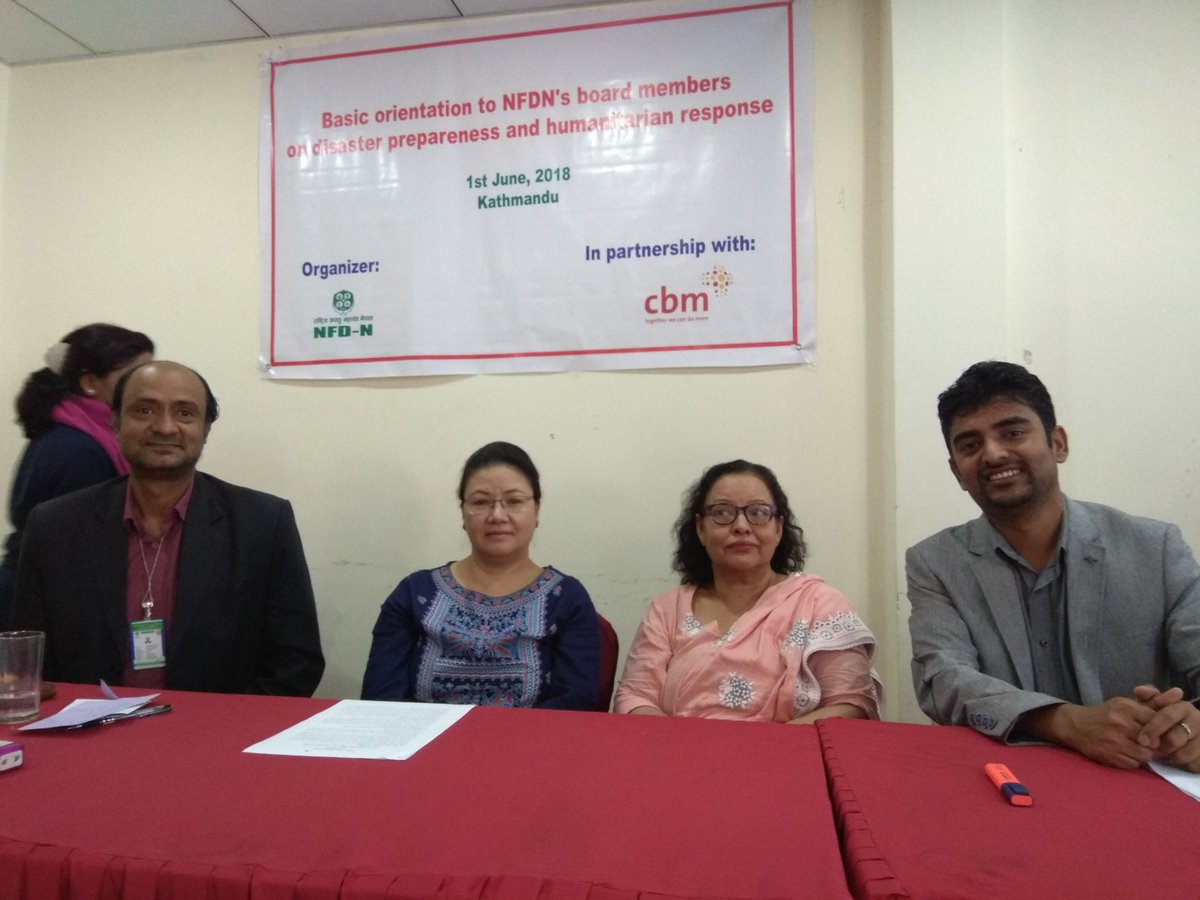 Shaurabh_SkS's tweet photo. #NFDN having its national board meeting, where members from all seven provinces gathered to discuss on future #advocacy strategies. Briefed on @CBMworldwide #Nepal 's priorities on federal & provincial collaboration. @UNDPNepal @IDA_CRPD_Forum @mowcsw_nepal @myrights https://t.co/016uRXpr3F