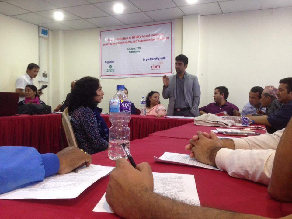 Shaurabh_SkS's tweet photo. #NFDN having its national board meeting, where members from all seven provinces gathered to discuss on future #advocacy strategies. Briefed on @CBMworldwide #Nepal 's priorities on federal & provincial collaboration. @UNDPNepal @IDA_CRPD_Forum @mowcsw_nepal @myrights https://t.co/016uRXpr3F