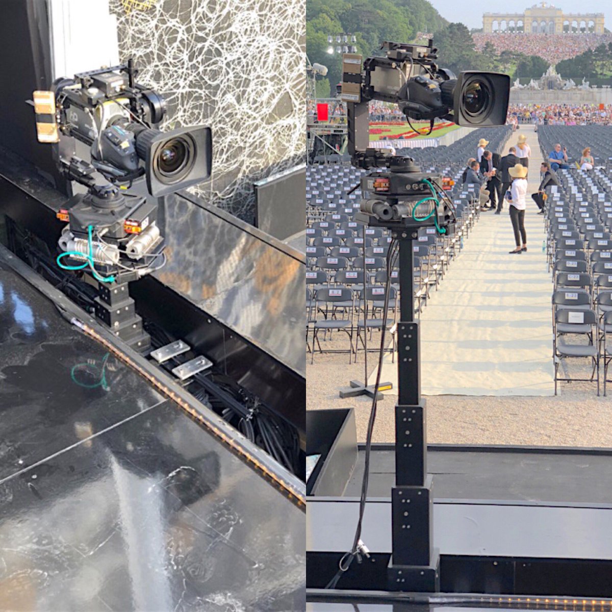FilmMat's tweet image. ... from hiding to peeking - the original MAT-TOWERCAM® at the Schoenbrunn Summer Night Concert with the Vienna Philharmonic Orchestra ..