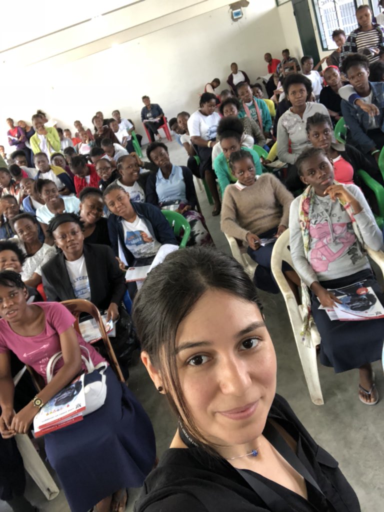 Firruze's tweet photo. GAU Kinshasa Congo school visits continuing at full speed! Pleased to meet so many bright students ☺️ #gauabroad #girneamerican #studyabroad #gau https://t.co/7ud2v9OKnV