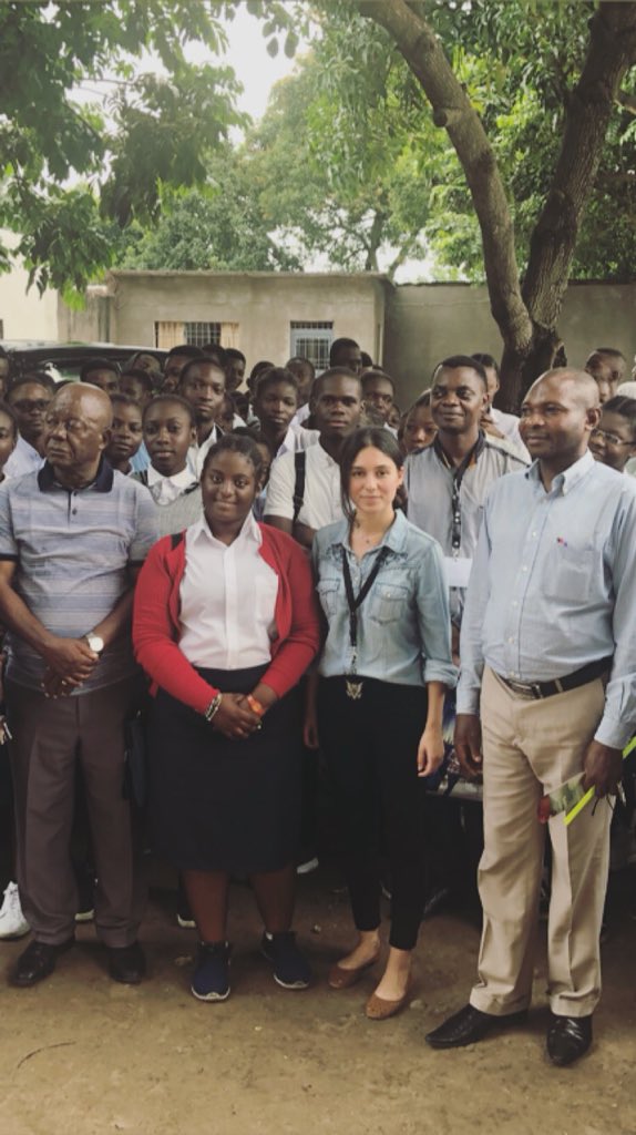 Firruze's tweet photo. GAU Kinshasa Congo school visits continuing at full speed! Pleased to meet so many bright students ☺️ #gauabroad #girneamerican #studyabroad #gau https://t.co/7ud2v9OKnV