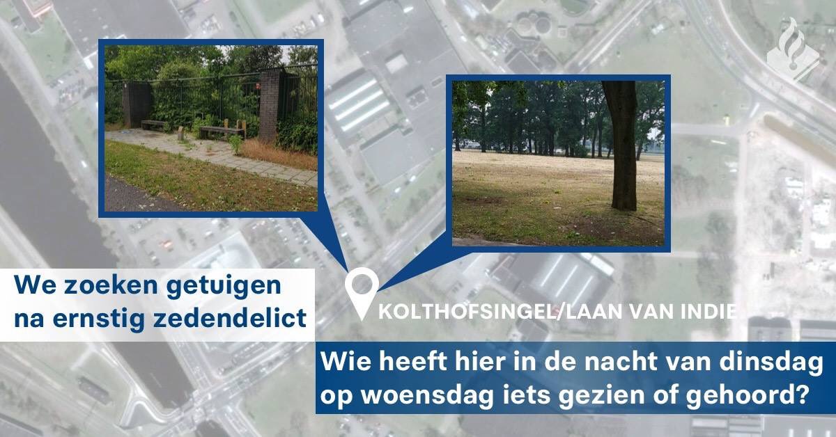 POL_Almelo's tweet photo. Ernstig zedendelict in Almelo, wij zoeken getuigen!  Meer details via --> https://t.co/NfuMbXH4Nf #almelo #laanvanindie #kolthofsingel https://t.co/3WPMFoZ9em