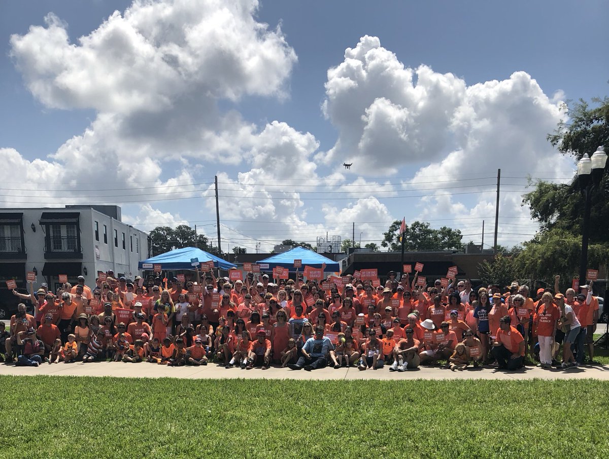 A great morning with .@ChrisKingFL speaking with activists at #MomsDemandAction in Orlando  #WearOrangeDay #NeverAgain