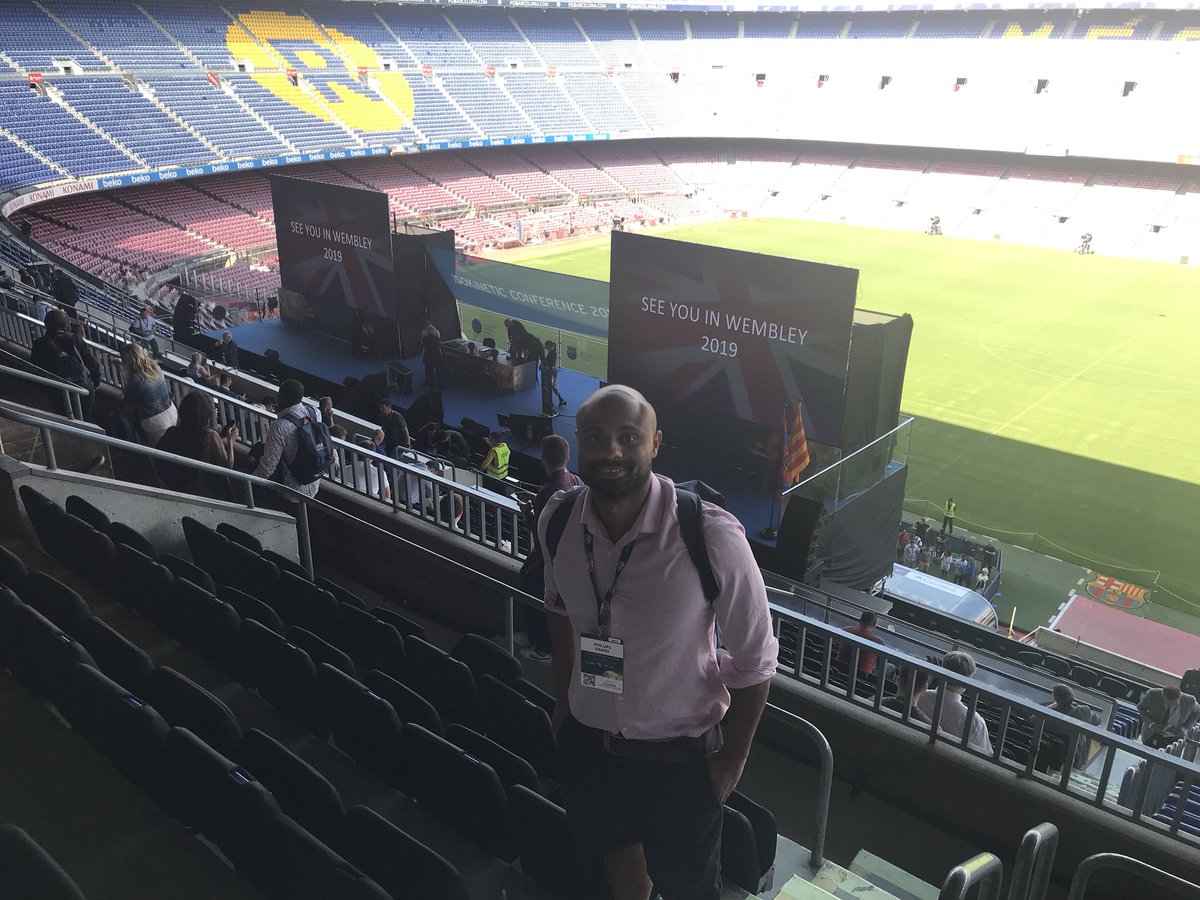 DannyJP93's tweet photo. Great to catch up with @SteffanGriffin @Tom_Axon at Isokinetic Conference 2018 @footballmed
Great first day at the conference in Barca, already plenty of Take Homes!
#FFMED #USEMS #NouCamp https://t.co/ECgxrSSvab