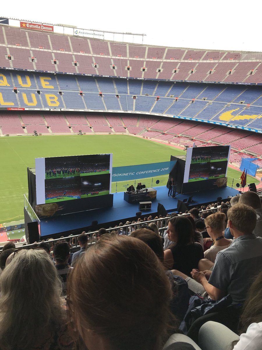 DannyJP93's tweet photo. Great to catch up with @SteffanGriffin @Tom_Axon at Isokinetic Conference 2018 @footballmed
Great first day at the conference in Barca, already plenty of Take Homes!
#FFMED #USEMS #NouCamp https://t.co/ECgxrSSvab