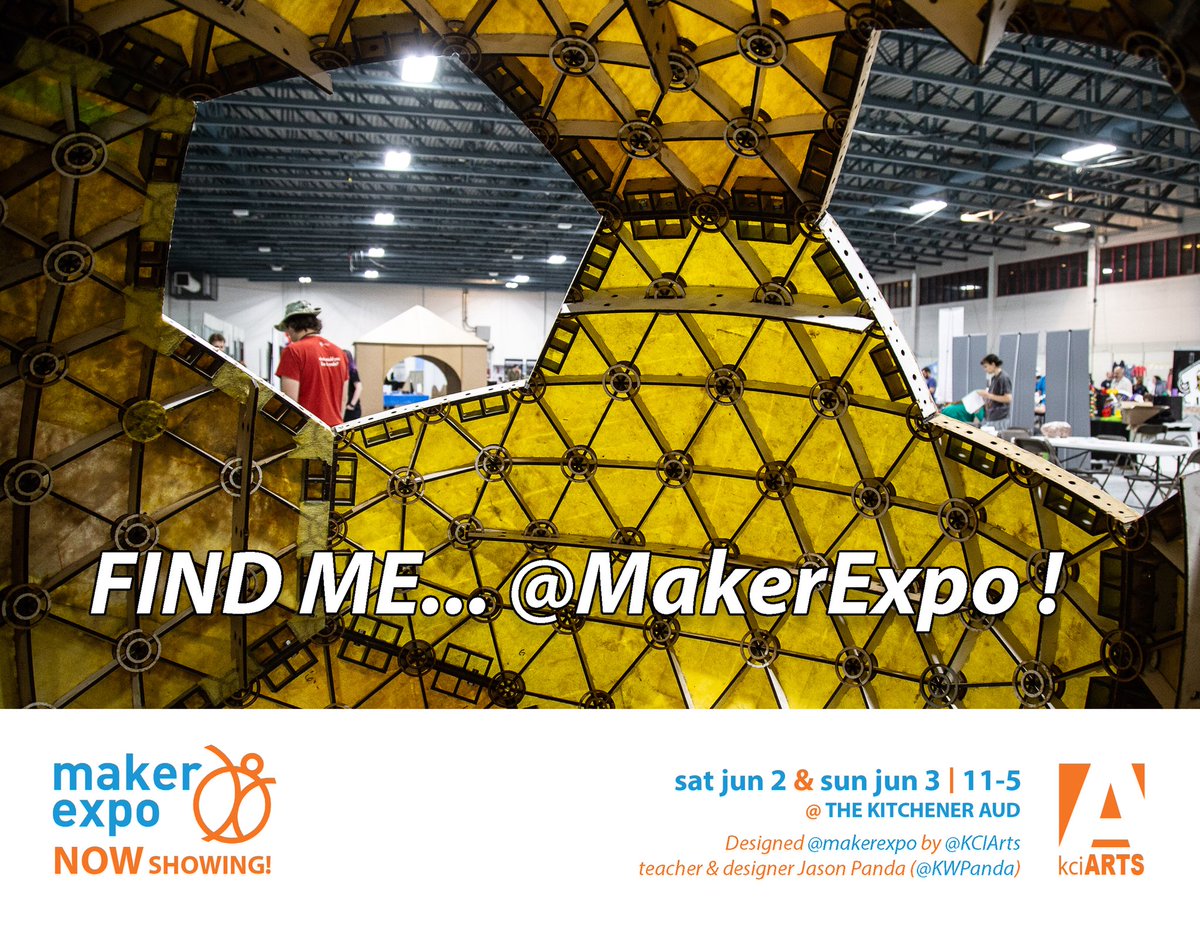 KWpanda's tweet photo. My weekend of designing with @kciarts has begun! What can YOU find @MakerExpo ? https://t.co/bwYShp2u9v