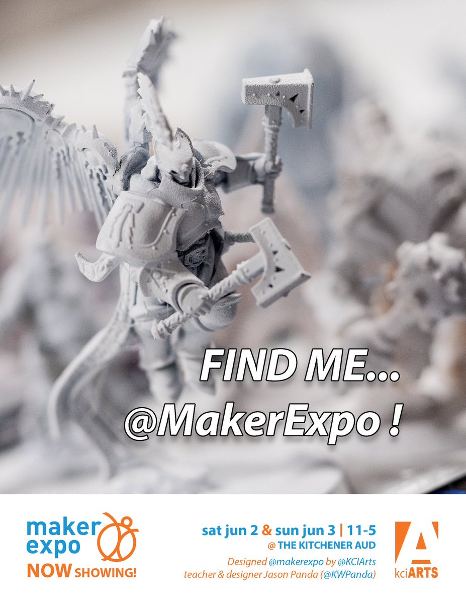 KWpanda's tweet photo. My weekend of designing with @kciarts has begun! What can YOU find @MakerExpo ? https://t.co/bwYShp2u9v