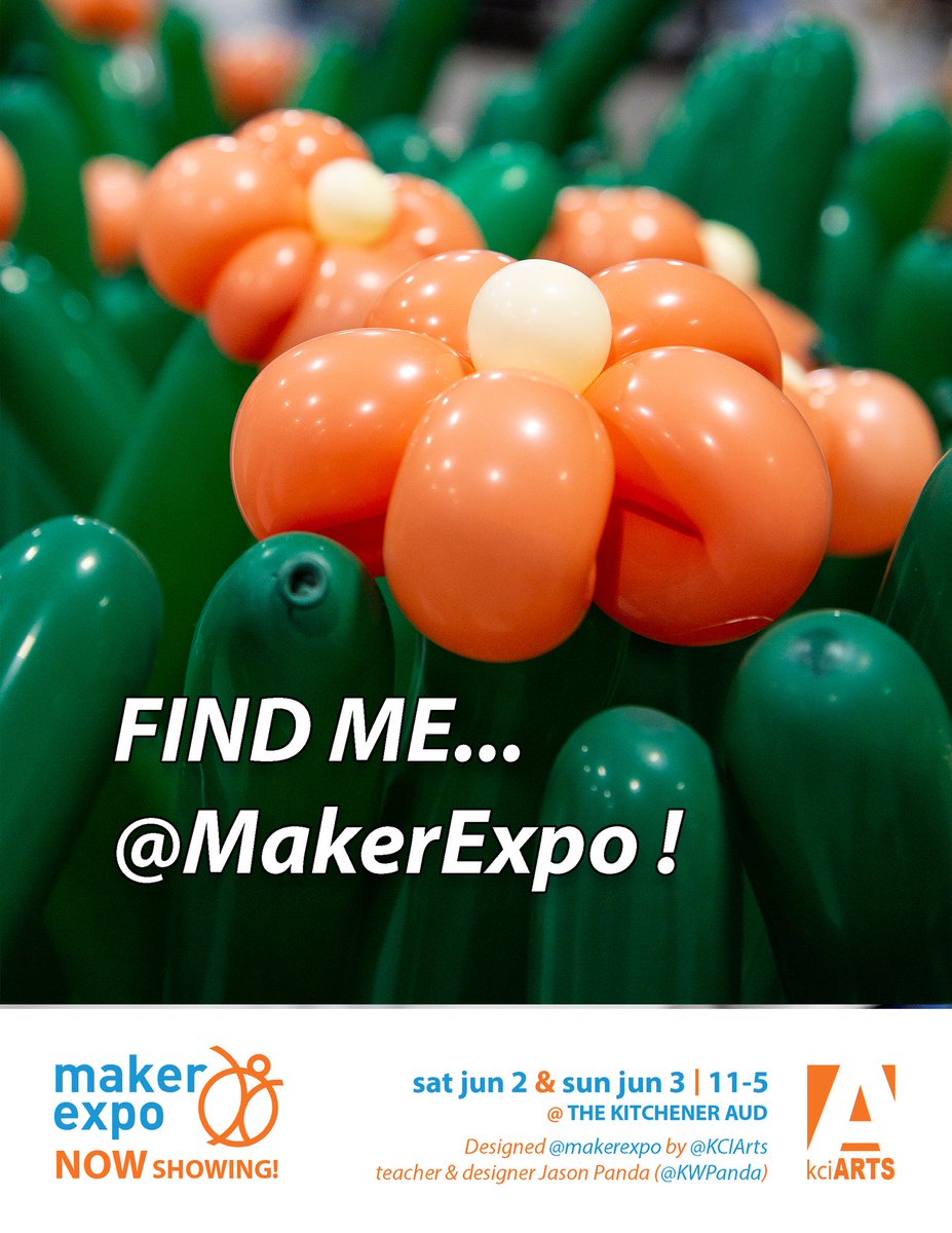 KWpanda's tweet photo. My weekend of designing with @kciarts has begun! What can YOU find @MakerExpo ? https://t.co/bwYShp2u9v