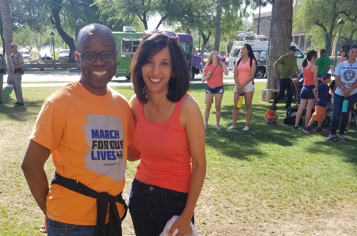 AnitaMalik's tweet photo. Together we will bring change to #AZ06 for the safety of all our families. Thank you @electgarrick, as we stand together today for gun safety. #WearOrange #SilentMarch #VoteThemOut https://t.co/sKlYuJa5ta