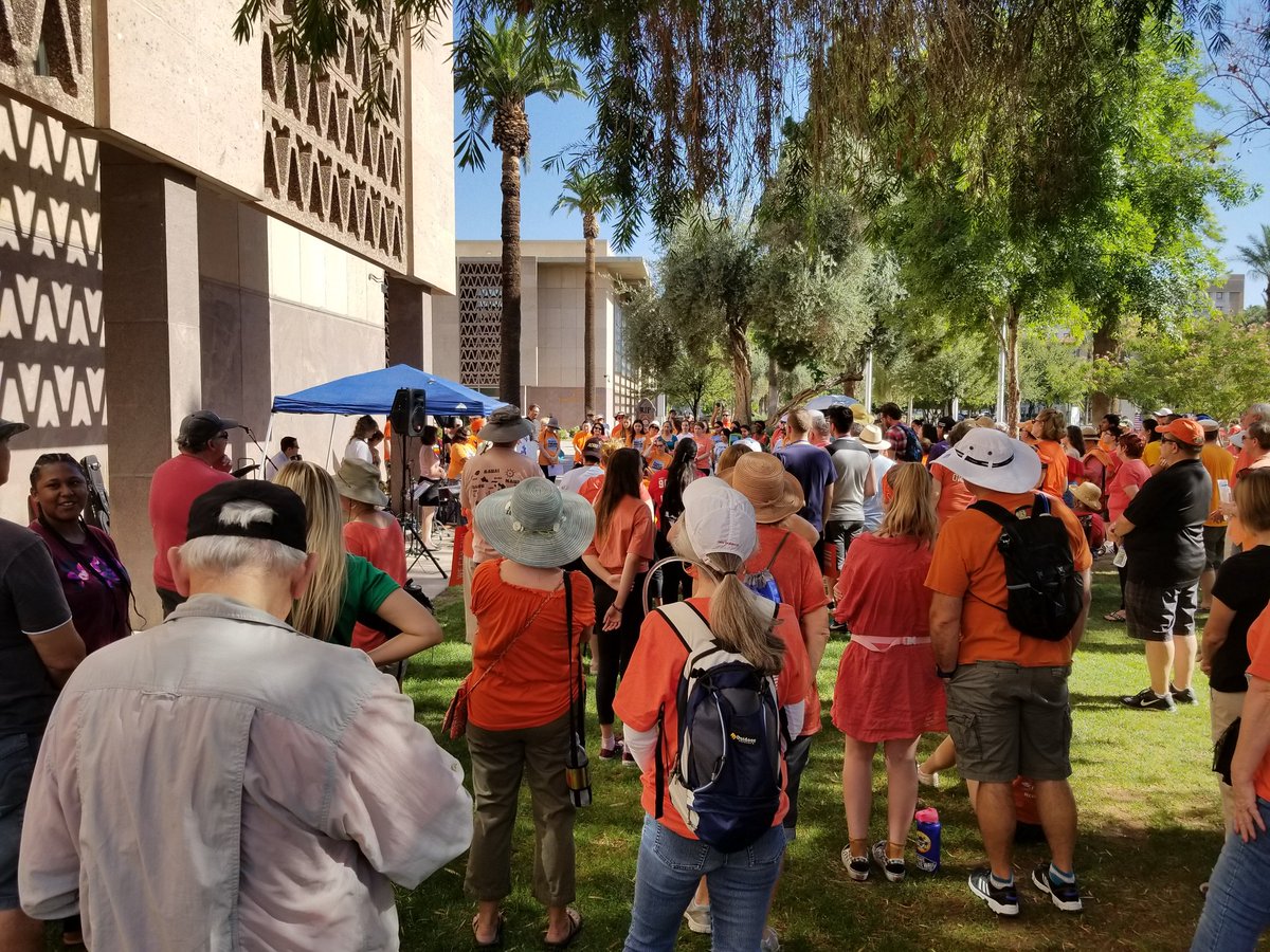 AnitaMalik's tweet photo. Together we will bring change to #AZ06 for the safety of all our families. Thank you @electgarrick, as we stand together today for gun safety. #WearOrange #SilentMarch #VoteThemOut https://t.co/sKlYuJa5ta