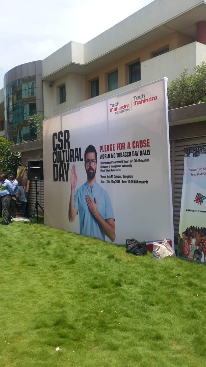 aaryan_venkat's tweet photo. Thousands @Tech_Mahindra Bangalore come forward to support a cause.. "SAY NO TO TOBACCO" #CSRIntiative #CulturalDay #TheTechMWay https://t.co/mcf5FkCG3z