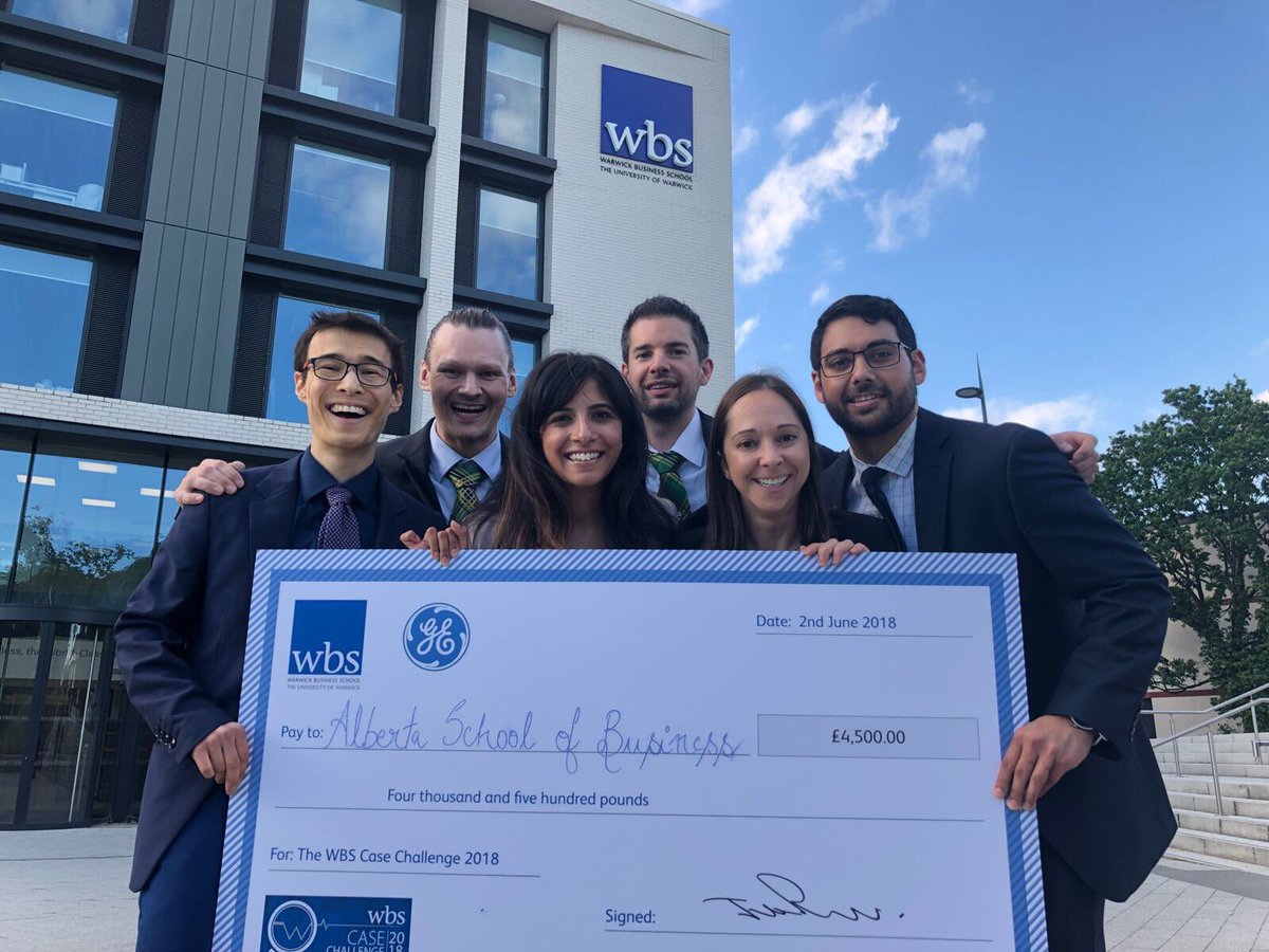 serenatkb's tweet photo. An amazing and exciting end to a wonderful weekend - such a wonderful experience and opportunity to represent our school on an international level and have our hard long hours pay off placing in 1st place! So proud of my team! ๐๐ฝ๐ฌ๐ง #wbscasechallenge18 #ualbertamba https://t.co/rXzVX0EtLB