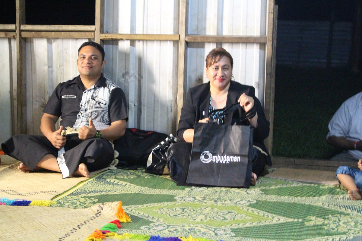 OmbudsmanTonga's tweet photo. Day4: Last outreach for the #ombhaapaioutreach2018team at Fotua and Fangale'ounga 28 residents from the two villages attended. Many great and interesting questions brought up during discussion. Lilo an officer from #MEIDECC accompanied us for our last outreach visit. https://t.co/tf9ljfrLXE