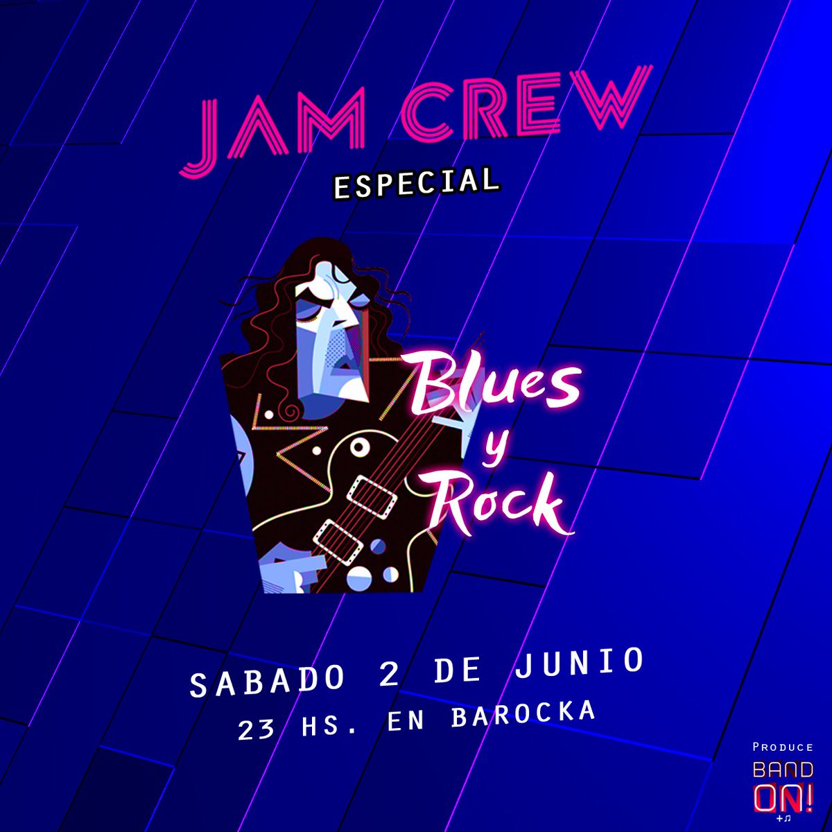 Bandon_Produ's tweet photo. 🎸HOY MÁS DE 30 MÚSICOS/AS en una #jam única. Además participan dos bandas para conocer, mucha #blues y #rock 🔥

HOY A LAS 23 HS. #JAMCREW imperdible en @BarockaRestopub 👏 https://t.co/b7G5YjRf8u
