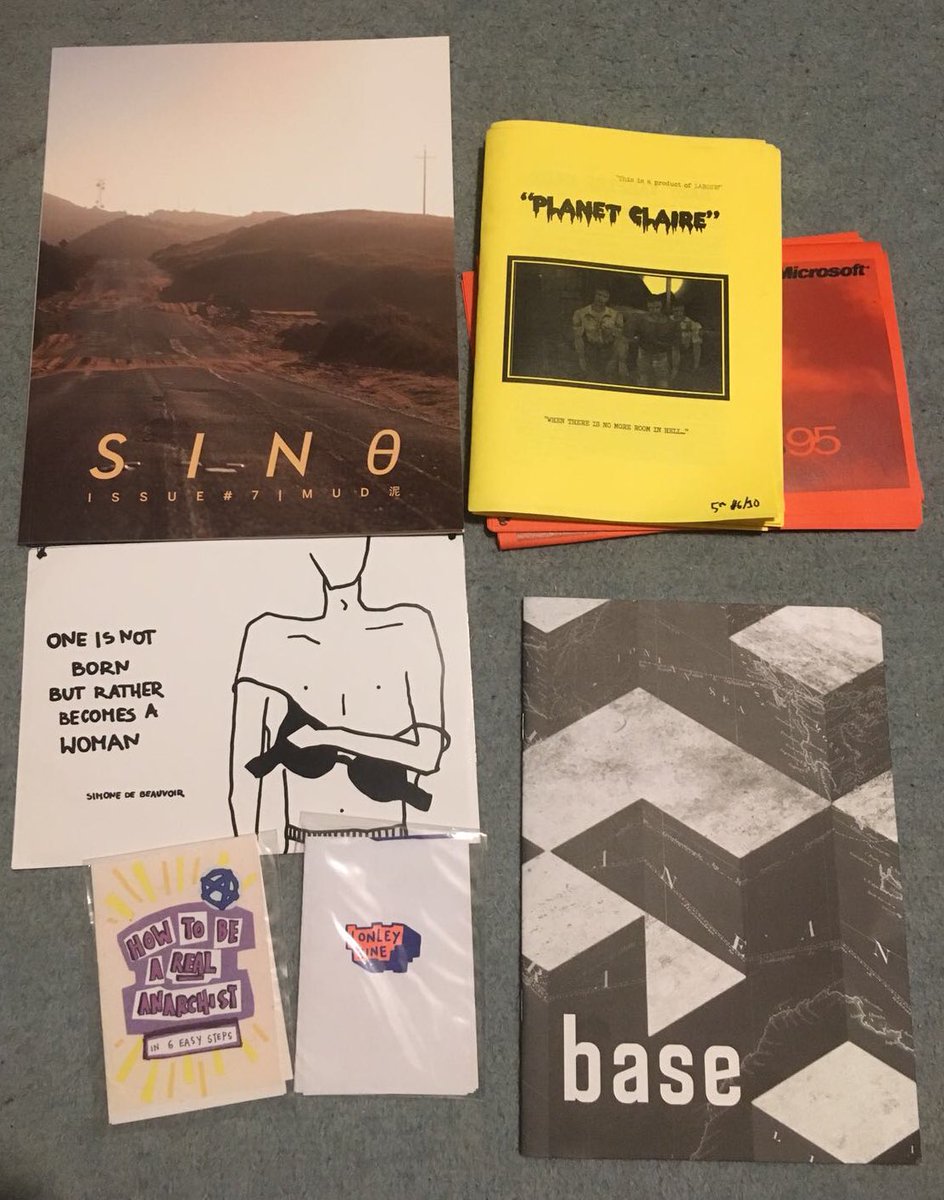 daikonzine's tweet photo. had a great time at the @ARBRadBookfair today ! thanks to everyone who stopped by or bought our zines 🙏🏼 we picked up some great publications ourselves and saw some nice subvertisements about. big thanks to the organisers too!
#lrbf2018 #subvertising #haul #fromstalltohaul https://t.co/159Wo9kzL5