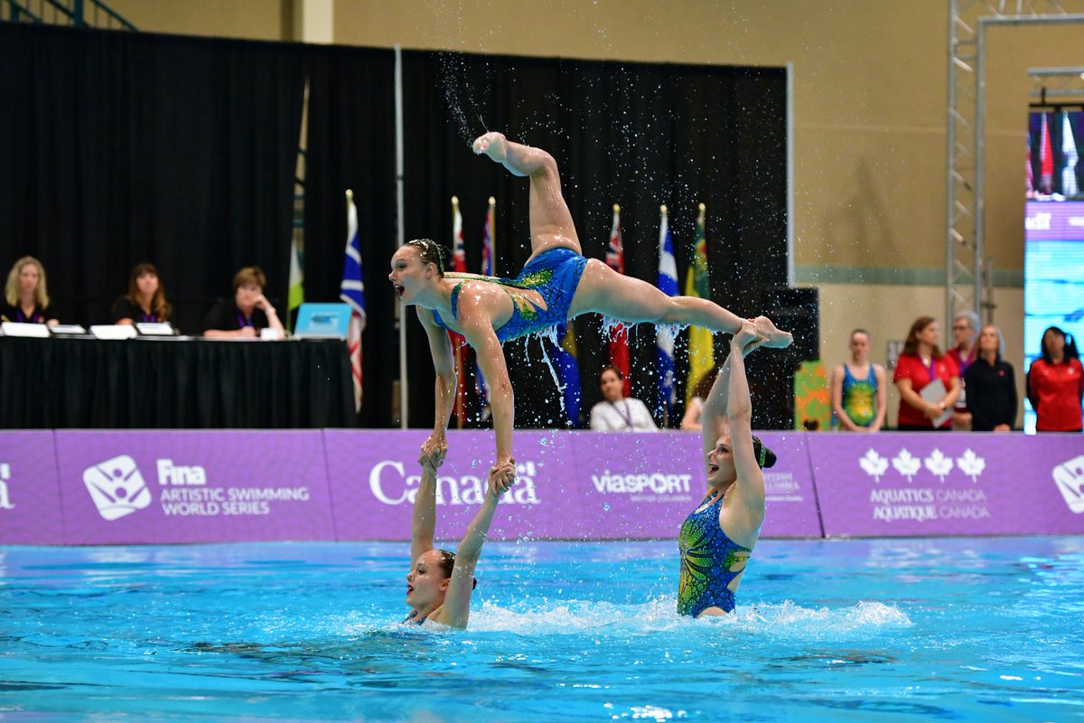 CanadaArtSwim's tweet photo. Day 2 of FINA World Series #7 earned Team Canada two more bronze medals in Free Team and Tech Duet. Congratulations ladies! #FINAASWS #7ASWS #FINAArtSwim #finaworldseries https://t.co/eim5HFijyf
