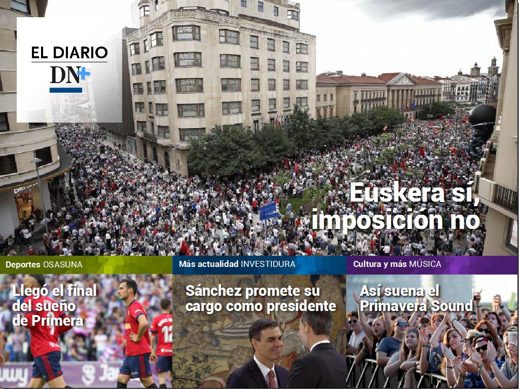 DiariodeNavarra's tweet image. El Diario DN+: #Pamplona se moviliza contra la política lingüística del cuatripartito bit.ly/2xBUYnh