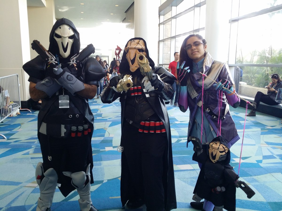 TheOneNOnlyNK's tweet photo. 2 Reapers and 1 Sombra #NotiqloCosplay #PRCC #PRCC2018 #Reaper #Overwatch #OverwatchCosplay #ReaperCosplay #GabrielReyes #KeithFerguson #Sombra #SombraCosplay #OliviaColomar #CarolinaRavassa https://t.co/PbFi8YKJDU