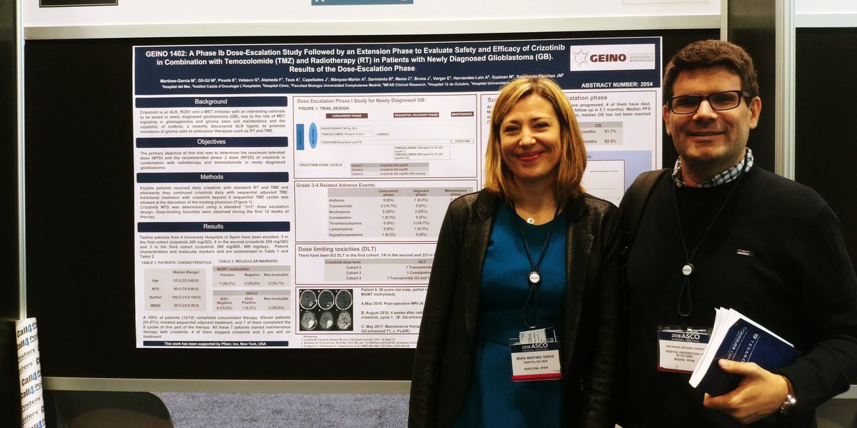 EPineda_ONCO's tweet photo. Poster ASCO 2018. Very nice data of phase I in newly diagnosed GBM. GEINO 1402.  @GrupoGeino https://t.co/5SQFFMS4f5