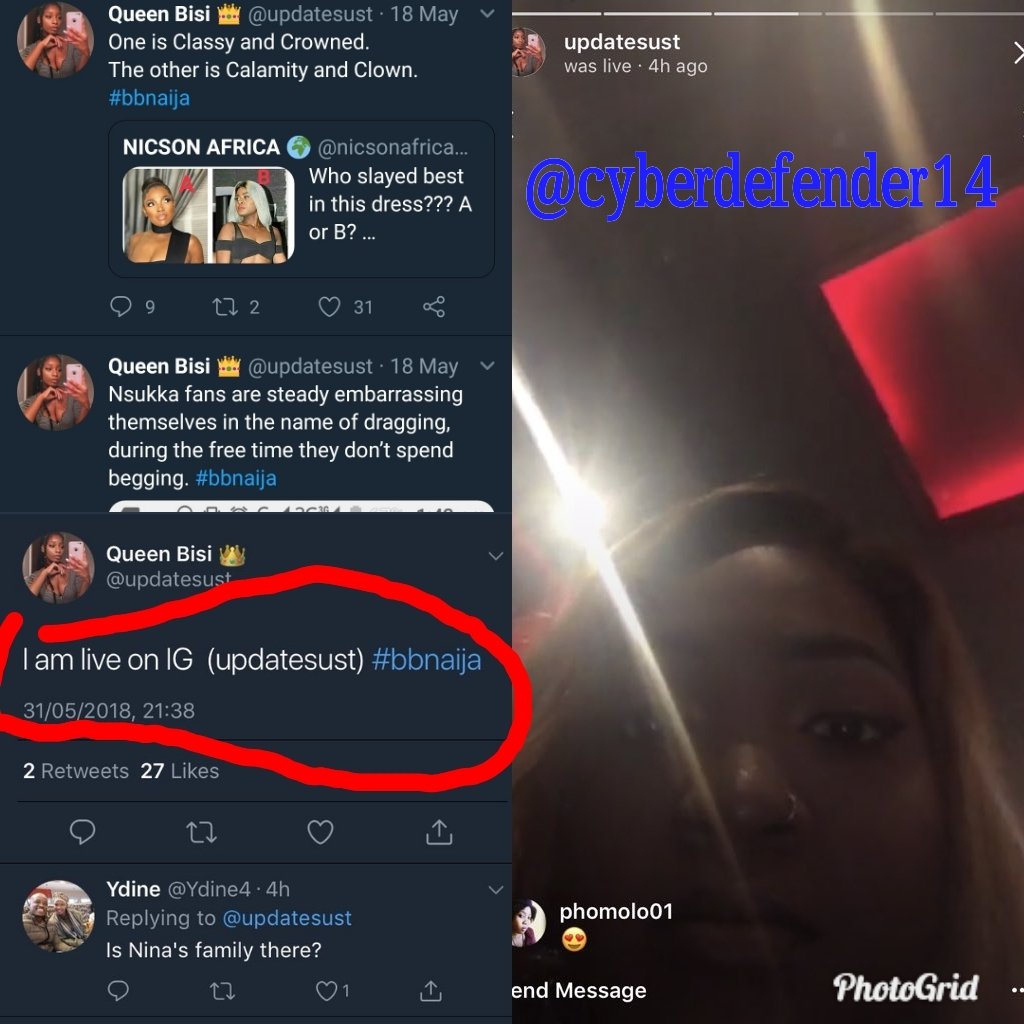 cyberdefender14's tweet photo. It is sad seeing public figures engaging in cyber bullying. Uwani Aliyu as been caught using a fake account #updatesust to troll #bbnaija housemates both on twitter &amp; IG
Her real handles are #uwanii on IG and #UwaniAliyu on twitter
RT &amp; Report her accounts to end cyberbullying https://t.co/V5BypKChzn