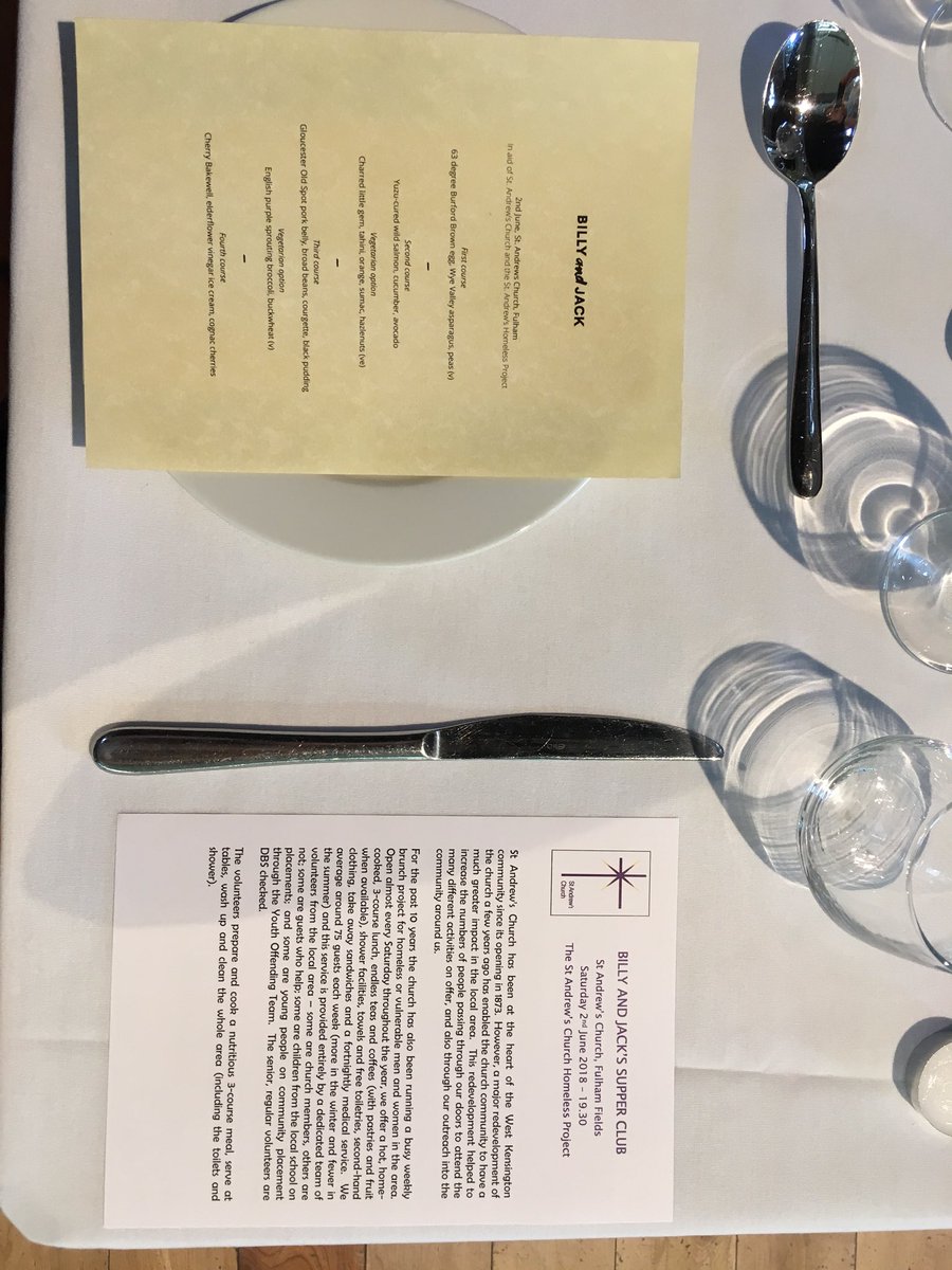 missceclondon's tweet image. Tonight we are having a special @Standrewsfulham 2 amazing chefs cooking for a great cause. So proud to be here! #HomelessProject #FoodForAll #Fulham @jack_layer