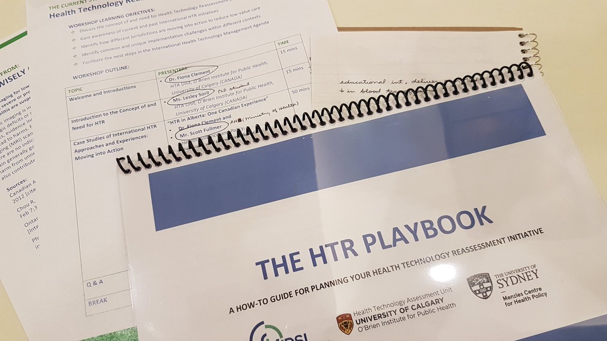 Time to apply our new knowledge and develop an HTR plan for a case study example. Loving this HTR 'how-to' methods guide. @FionaHTA @lsoril @OBrien_IPH #HTAiVancouver2018