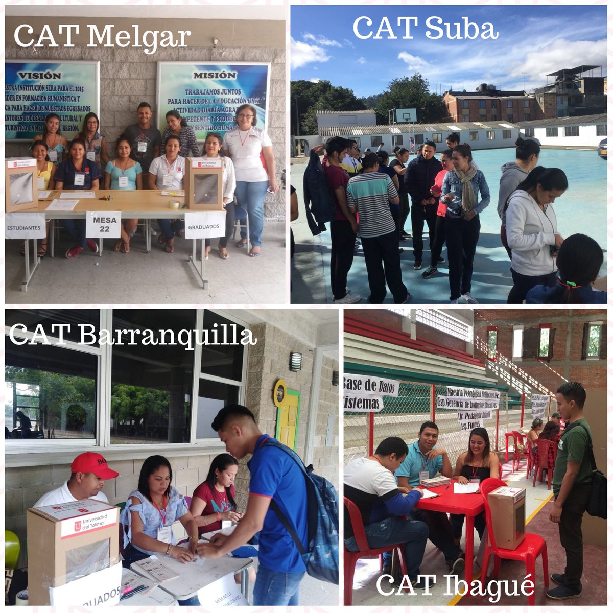 IdeadUT's tweet photo. #Tuidea
El día de hoy se lleva a cabo la jornada de consulta a rector 2018 - 2022 de la Universidad del Tolima en los diferentes centros de atención tutorial del Instituto de Educación a Distancia https://t.co/iVFaAjpSaW