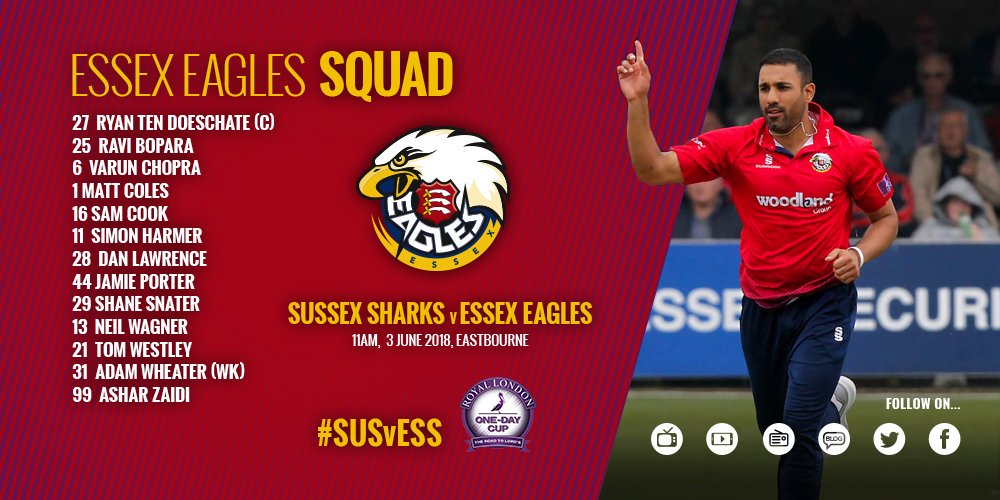 FantasyCricTeam's tweet photo. Sussex vs Essex | SUS vs ESS | BOTH TEAM SQUAD
#SUSvsESS #ESSvsSUS #SUSvESS #ESSvSUS
#DREAM11 #Dream11Team #FantasyCricketExpert #FantasyCricketGuru #RoyalLondonOneDayCup #RoyalLondonCup #RLODC #EnglishOddCup #Follow , #Retweet and #Like https://t.co/CcOofc7eMU