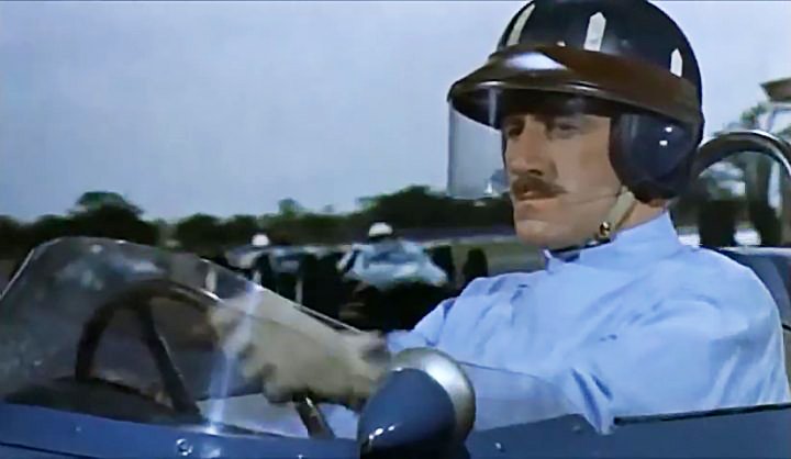Gotta love a bit of green screen movie action.   Graham hamming it up. 🎞️#TheFastLady  1962 #GrahamHill #F1