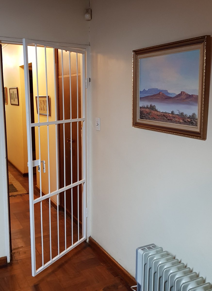 ConCaracal's tweet photo. The South African experience. Having a gate inside your house separating the bedrooms from the rest of the house to protect your family.

Don't worry Americans/Europeans, you'll get used to it... https://t.co/y1vuFVSKba