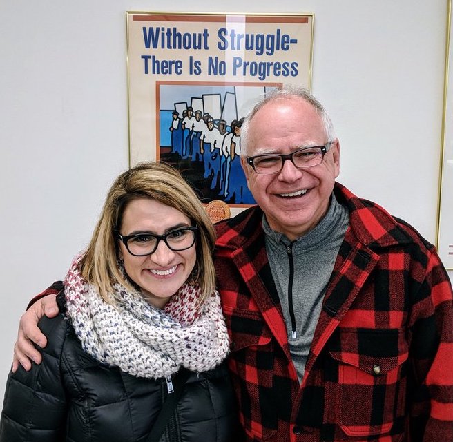 Tim_Walz's tweet photo. I've got a message for Tim Pawlenty, I’m pissed off again - and this time I’m bringing a friend. #WinWF #DFL2018 https://t.co/C1ZyLW3ZAp