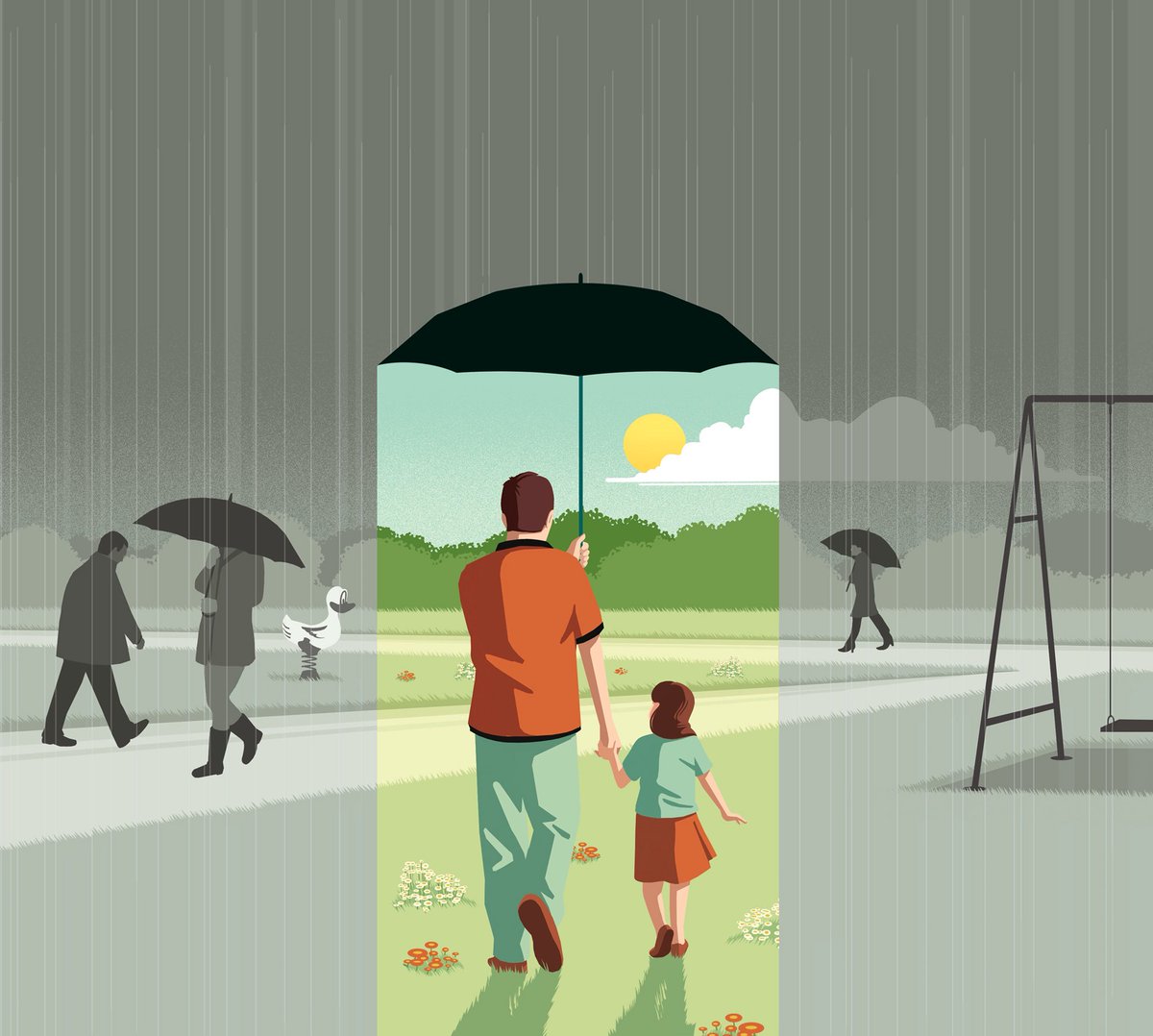 For <a href="/BILDamSONNTAG/">BILD am SONNTAG</a> about a father-daughter relationship and unconditional love. #illustration #editorialillustration #conceptualillustration