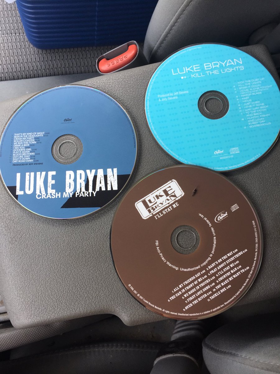 Philmor21's tweet photo. Gee, I wonder what CD I’m gonna blast all the way to work for Luke Bryan concert? 🧐 https://t.co/AWmvqm4t4k