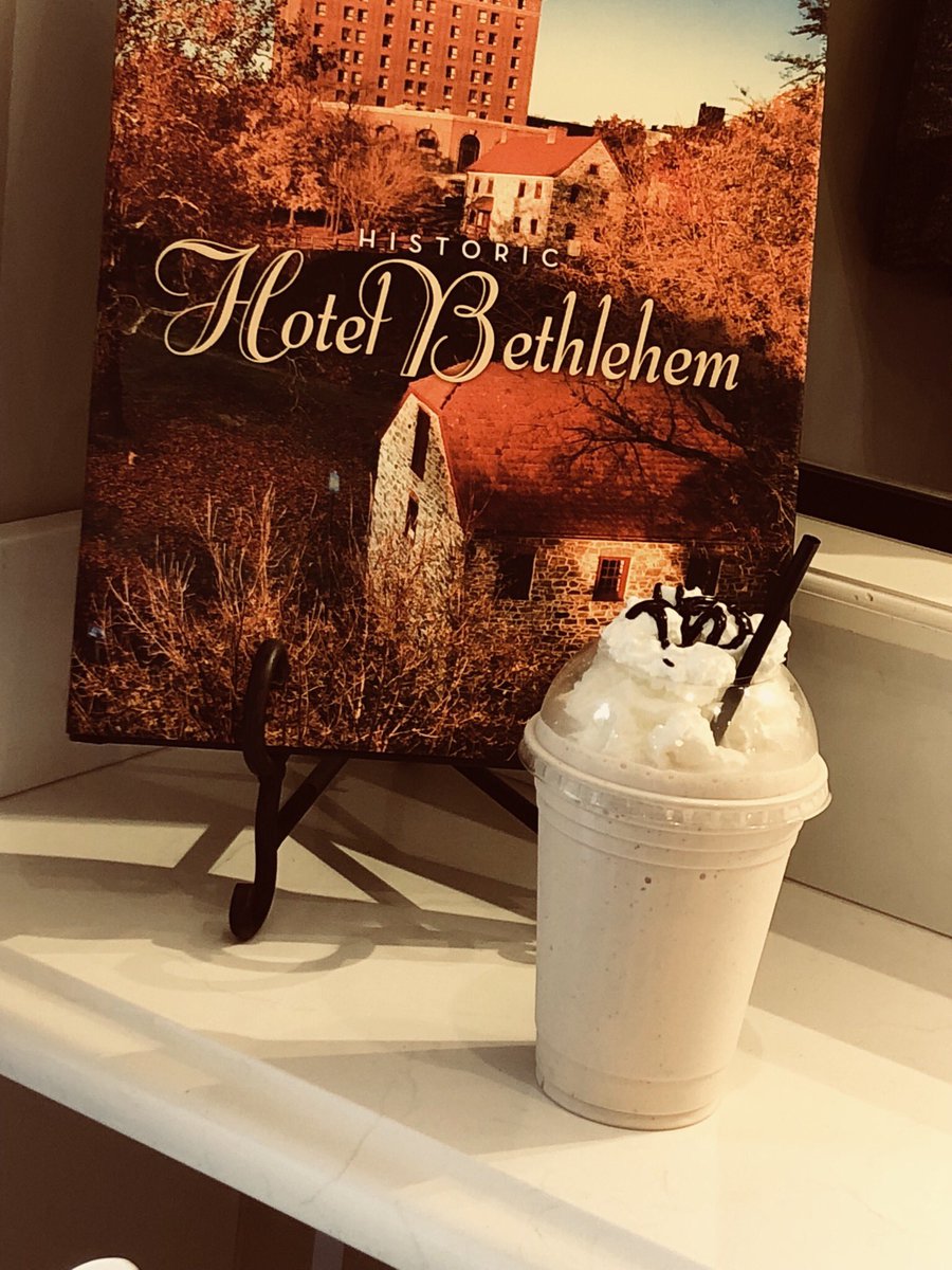 HotelBethlehem's tweet photo. Come enjoy an oldie (but a goodie) black and white malted milkshake in the Ice Cream Shoppe made with Penn State Ice Cream! #pennstateicecream #theshoppeathotelbethlehem #hotelb #bethlehempa https://t.co/Ofxi701SQL