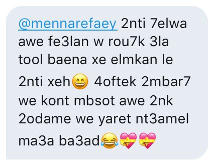 <a href="/mennarefaey/">MennaH.</a> You got a secret message 💌😍