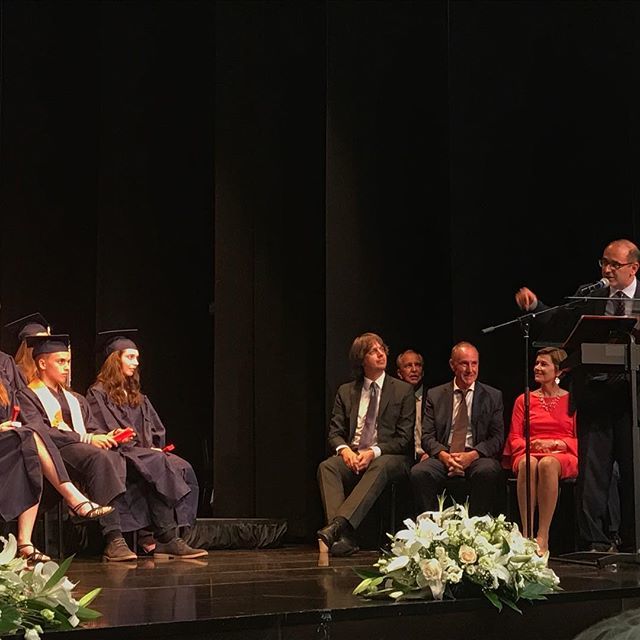 A great pleasure to hear <a href="/schoolmadrid/">American School of Madrid</a> alumnus, and @uber CS, Dr. Zoubin Ghahramani address the #ASMgrads2018 “Reinvent yourselves every few years. Don’t worry about failure. Change something. This will enrich your life more than money.” #graduation2018