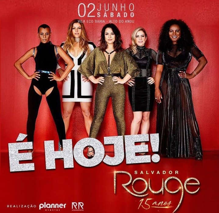 RougeSSA's tweet photo. É HOOOOOOOJE 💃🏼 Depois de anos de espera, Rouge vem pra Salvador e vamos  poder bailar o Zouk como a primeira vez 💓 Vocês estão preparados? Vai ter muito hit, o que vocês estão esperando? VEM ROUGE, VEM TOUR 15 ANOS, VEM BAILAAANDO. 😍💥🎼🎆🎇🎉 https://t.co/joaiw0VcNo